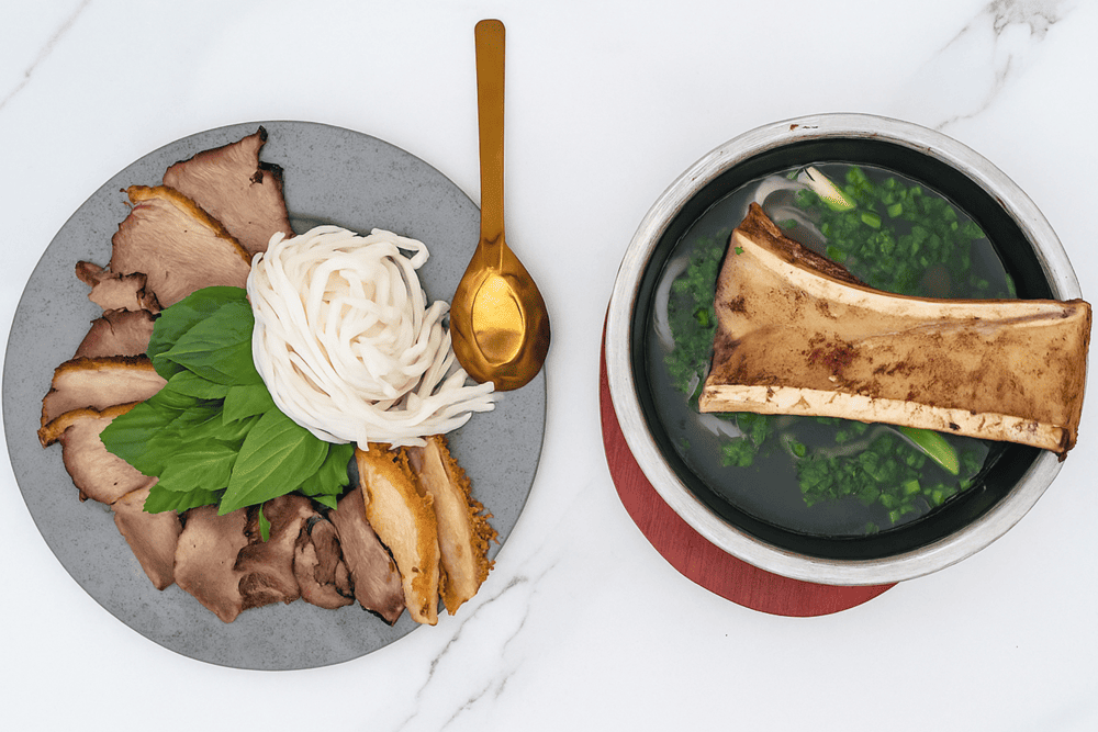 Indulge in the ultimate Wagyu beef pho, where premium marbled beef melts in your mouth